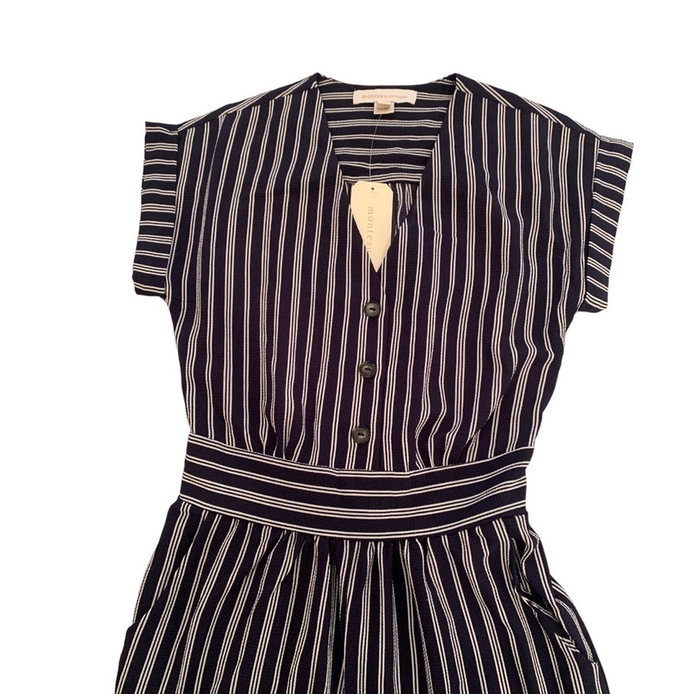 ⭐️ Jumpsuit ⭐️ by monteau Navy and White NWT size XS - Picture 2 of 3